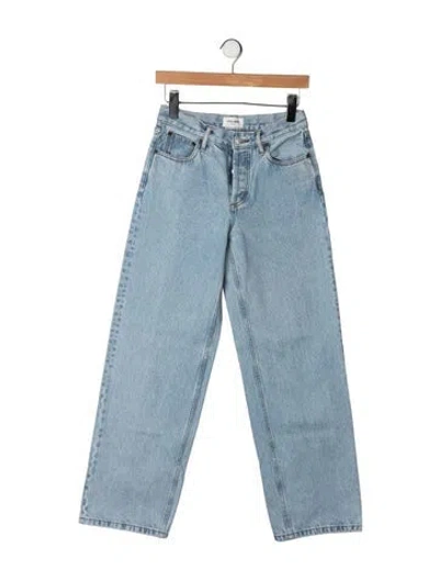 Pre-owned Still Here High-rise Wide Leg Jeans In Blue