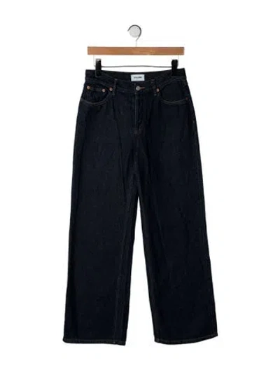 Pre-owned Still Here High-rise Wide Leg Jeans In Blue