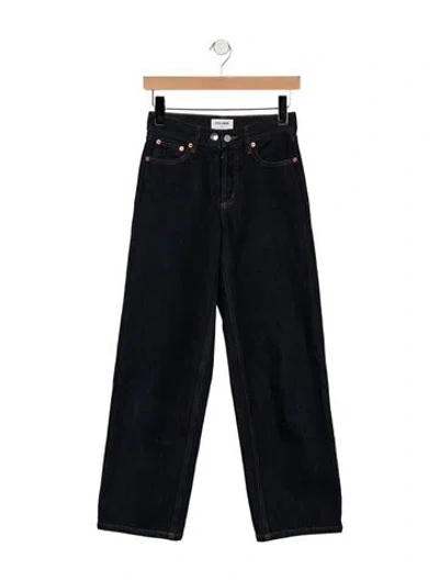Pre-owned Still Here High-rise Wide Leg Jeans In Blue