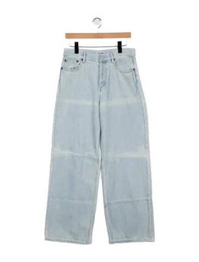 Pre-owned Still Here High-rise Wide Leg Jeans In Blue