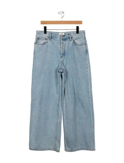 Pre-owned Still Here High-rise Wide Leg Jeans In Blue