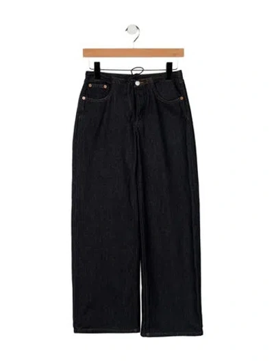 Pre-owned Still Here High-rise Wide Leg Jeans In Blue