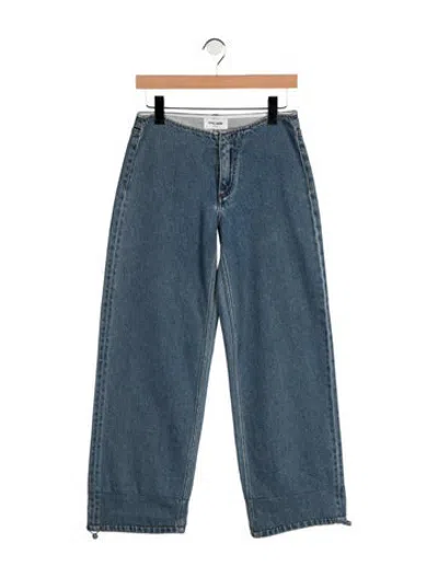 Pre-owned Still Here High-rise Wide Leg Jeans In Blue