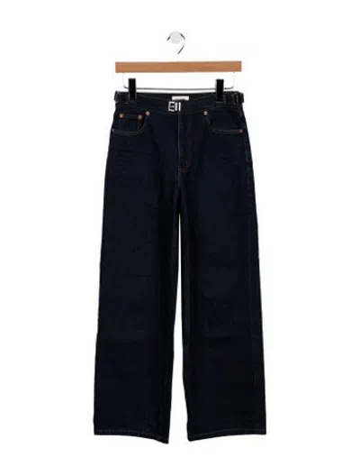 Pre-owned Still Here High-rise Wide Leg Jeans In Blue