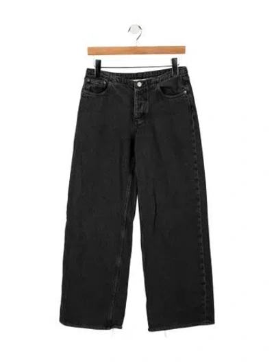 Pre-owned Still Here High-rise Wide Leg Jeans In Grey