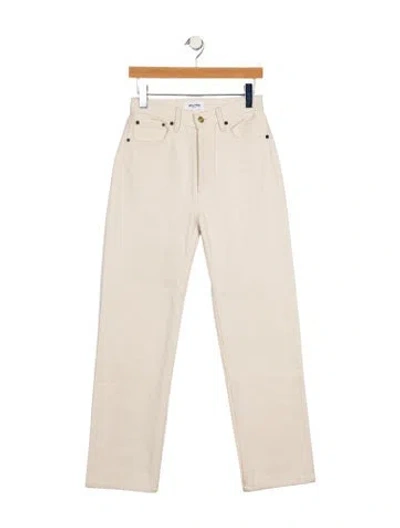 Pre-owned Still Here High-rise Wide Leg Jeans In Neutral