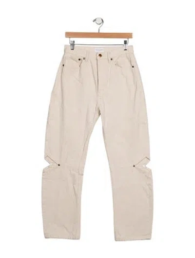 Pre-owned Still Here High-rise Wide Leg Jeans In Neutral