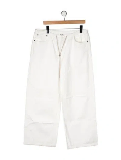Pre-owned Still Here High-rise Wide Leg Jeans In Neutral