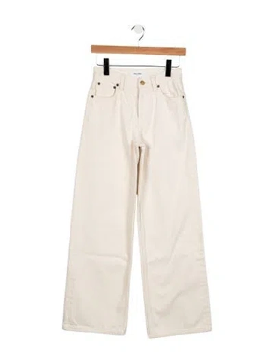 Pre-owned Still Here High-rise Wide Leg Jeans In Neutrals
