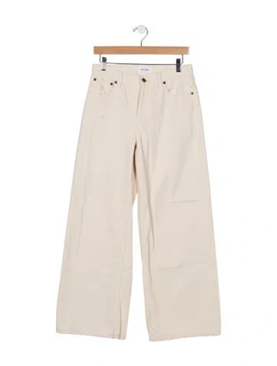 Pre-owned Still Here High-rise Wide Leg Jeans In Neutrals
