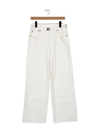 Pre-owned Still Here High-rise Wide Leg Jeans In White