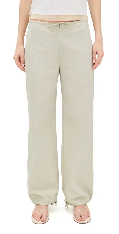 Still Here Host Pants In Stone Stone In Green