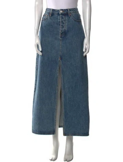 Pre-owned Still Here Long Skirt In Blue