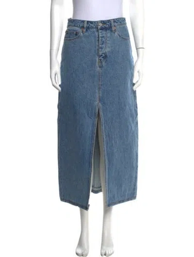 Pre-owned Still Here Long Skirt In Blue