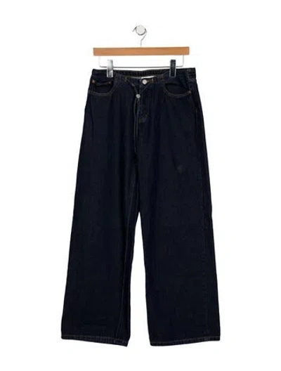 Pre-owned Still Here Low-rise Wide Leg Jeans In Blue