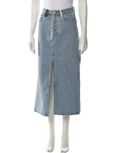 Pre-owned Still Here Midi Length Skirt In Blue