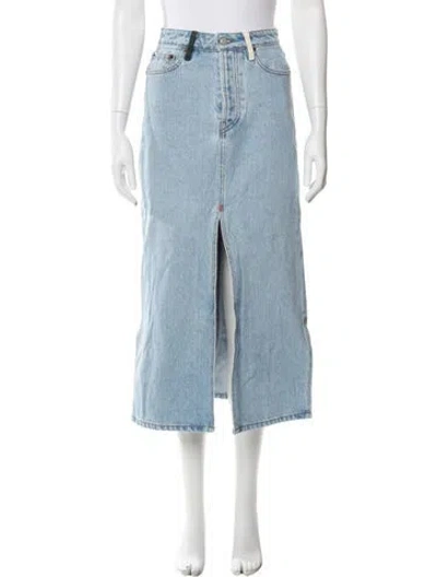 Pre-owned Still Here Midi Length Skirt In Blue