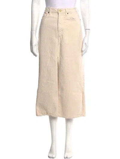 Pre-owned Still Here Midi Length Skirt In Neutrals