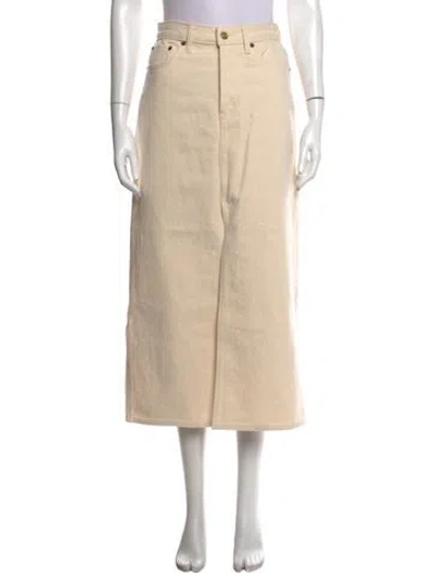 Pre-owned Still Here Midi Length Skirt In Neutrals
