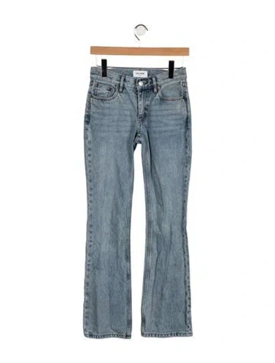 Pre-owned Still Here Mid-rise Flared Jeans In Blue