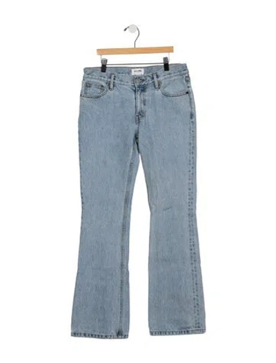 Pre-owned Still Here Mid-rise Flared Jeans In Blue