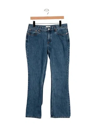 Pre-owned Still Here Mid-rise Flared Jeans In Blue