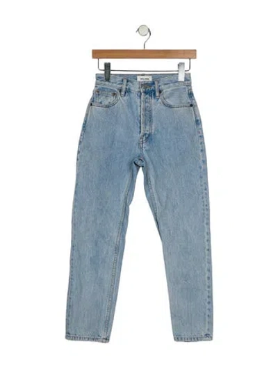 Pre-owned Still Here Mid-rise Skinny Leg Jeans In Blue