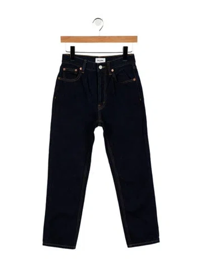 Pre-owned Still Here Mid-rise Straight Leg Jeans In Blue