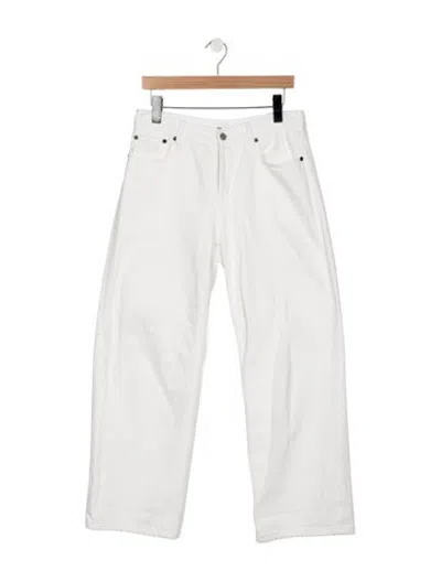 Pre-owned Still Here Mid-rise Straight Leg Jeans In Blue