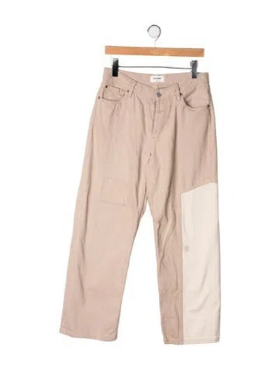 Pre-owned Still Here Mid-rise Straight Leg Jeans In Neutrals