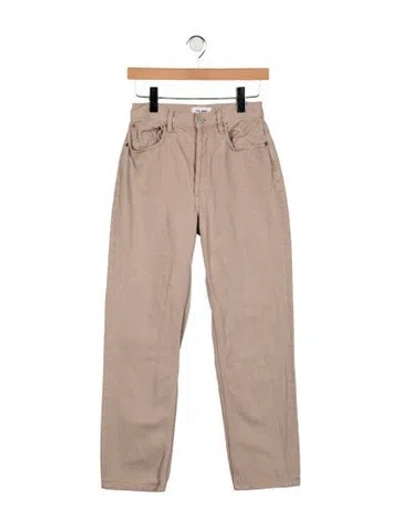 Pre-owned Still Here Mid-rise Straight Leg Jeans In Neutrals