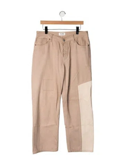 Pre-owned Still Here Mid-rise Straight Leg Jeans In Neutrals