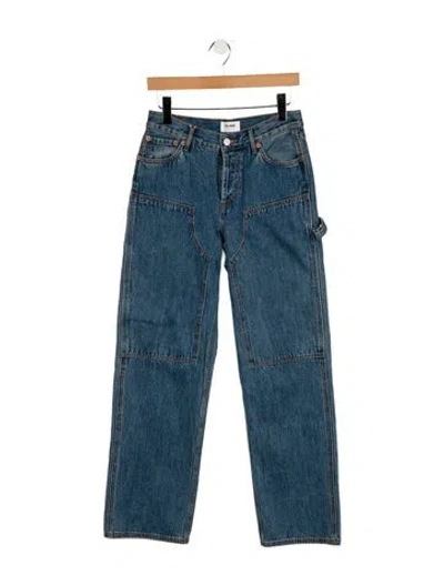 Pre-owned Still Here Mid-rise Straight Leg Jeans W/ Tags In Blue