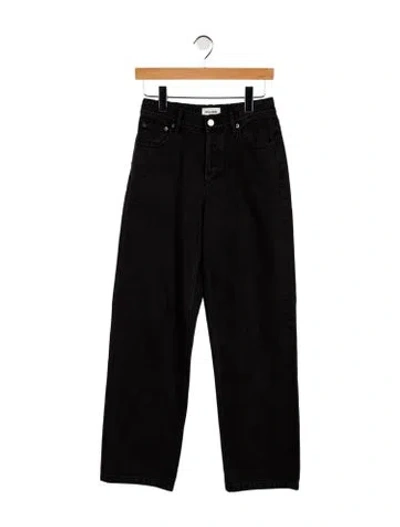 Pre-owned Still Here Mid-rise Wide Leg Jeans In Black