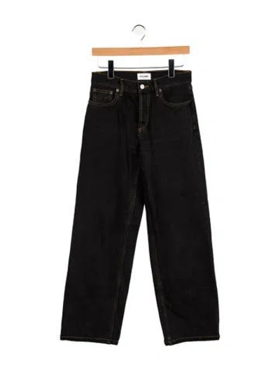 Pre-owned Still Here Mid-rise Wide Leg Jeans In Black