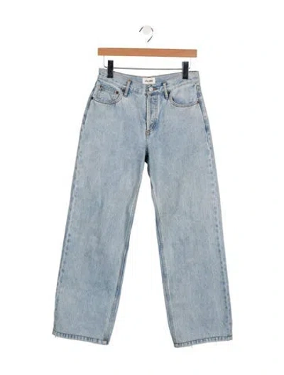 Pre-owned Still Here Mid-rise Wide Leg Jeans In Blue