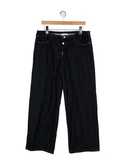 Pre-owned Still Here Mid-rise Wide Leg Jeans In Blue