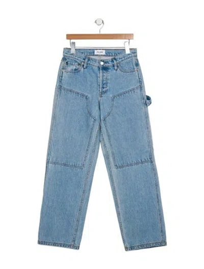 Pre-owned Still Here Mid-rise Wide Leg Jeans In Blue