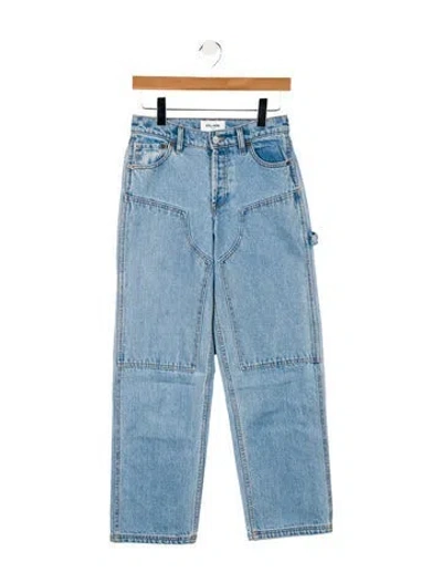 Pre-owned Still Here Mid-rise Wide Leg Jeans In Blue