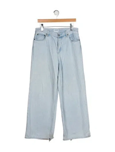 Pre-owned Still Here Mid-rise Wide Leg Jeans In Blue