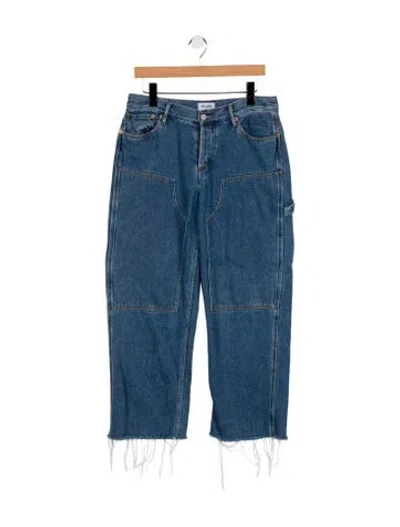 Pre-owned Still Here Mid-rise Wide Leg Jeans In Blue