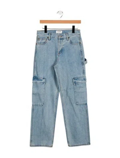 Pre-owned Still Here Mid-rise Wide Leg Jeans In Blue