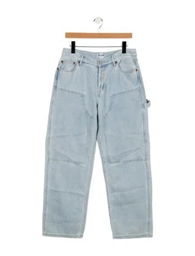 Pre-owned Still Here Mid-rise Wide Leg Jeans In Blue