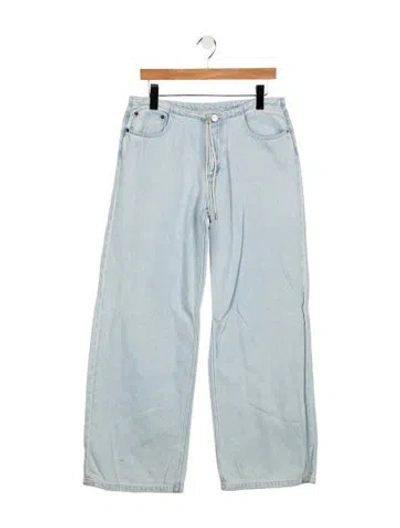 Pre-owned Still Here Mid-rise Wide Leg Jeans In Blue