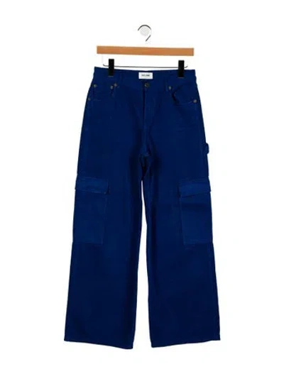 Pre-owned Still Here Mid-rise Wide Leg Jeans In Blue