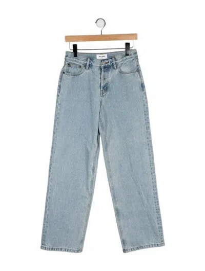 Pre-owned Still Here Mid-rise Wide Leg Jeans In Blue