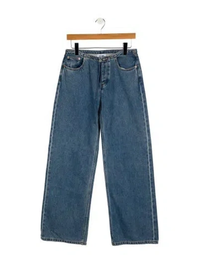 Pre-owned Still Here Mid-rise Wide Leg Jeans In Blue