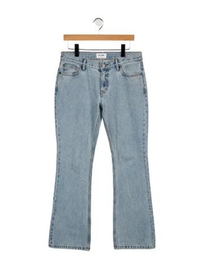 Pre-owned Still Here Mid-rise Wide Leg Jeans In Blue