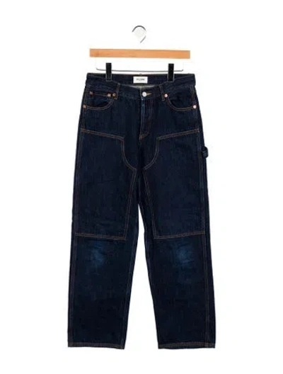 Pre-owned Still Here Mid-rise Wide Leg Jeans In Blue