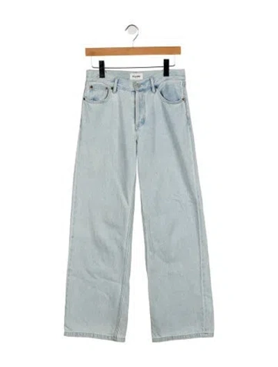 Pre-owned Still Here Mid-rise Wide Leg Jeans In Blue